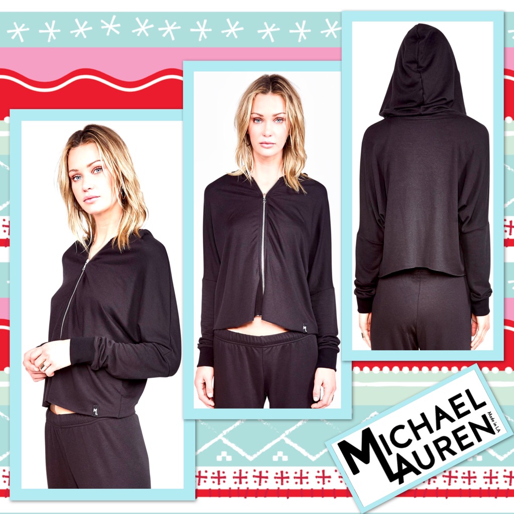 Michael Lauren Sullivan Ultra Soft Zip Hoodie In Black